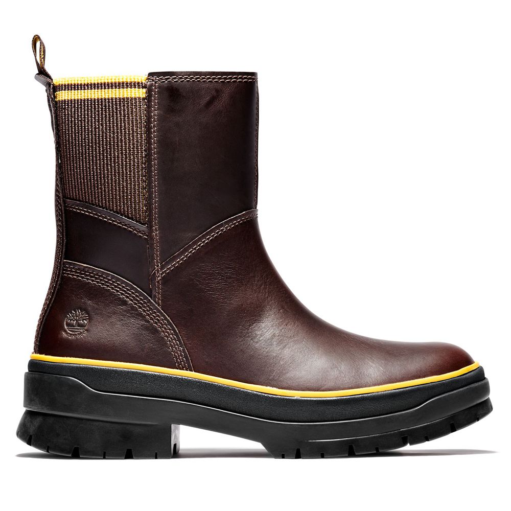 Botas de Invierno Timberland Argentina Mujer - Malynn Waterproof Side-Zip - Marrones Oscuro - EGKDBF